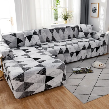 Geometriske Sofa Dække Slipcovers Elastisk All-inclusive Sofaen Tilfældet for Anden Form Sofa Loveseat Stol L-Stil, Sofa Sag