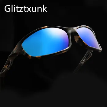 Glitztxunk Retro Brand Design Nye Polariserede Solbriller til Mænd Print Mode Rejser Fiskeri Sol Briller Til Mænd UV400Oculos Mascul