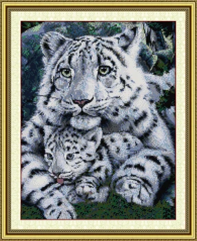 Glæden søndag Jungle dyret wofl/tiger/leopard/lion king of jungle Tælles Cross Stitch Kits korssting sæt Broderi Håndarbejde