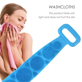 Gnide Silikone Badekar Børste Håndklæde Tilbage Mudder Peeling Dual Side Kroppen Brusebad Massage for Husholdningernes Badeværelse Tilbehør