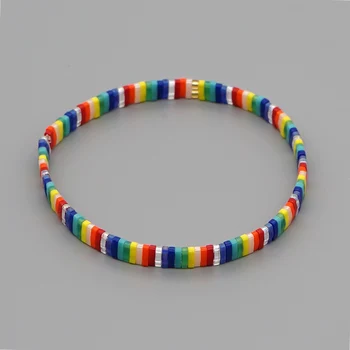 Go2boho Tila Armbånd Til Kvinder Smykker Stræk Armbånd Femme Boheme Rainbow Farverige Pulseras Gave Perle Smykker Til Pige