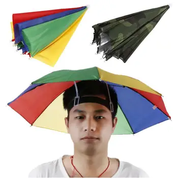Golf, Fiskeri, Camping Fisk Solen Dag, Nye Udendørs Sammenklappelig Parasol Hat Golf Hovedbeklædning Cap Head Hat Håndfri Paraply
