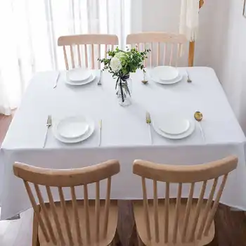 Gratis Forsendelse Hvid Dug Polyester Restaurant sofabord til stuen Bordet dække Brugerdefinerede Bryllup dug