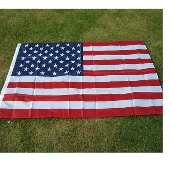 Gratis forsendelse aerxemrbrae flag150x90cm amerikanske flag Høj Kvalitet, Dobbelt Sidet Trykt Polyester Amerikanske Flag Tyller USA Flag