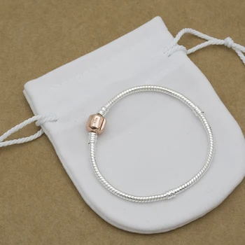 Grundlæggende kæden pan DIY armbånd i sølv farve sølv plade serpentine høj tæthed slange kæde