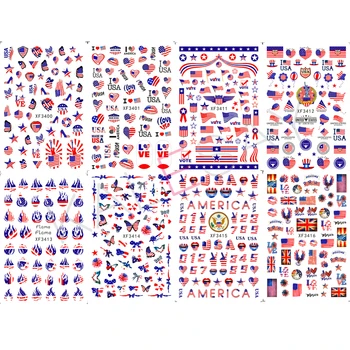 Grøn Kløver Negle Stickers til Design Manicure Brand Elsker Mig Tilbage Lim Søm Kunst Mærkat Dekoration Flag Decals Øl Flamme