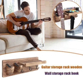Guitar Krog Indehavere Træ-Vægbeslag Stå Beslag Guitar Display Rack Hængende Storage Rack