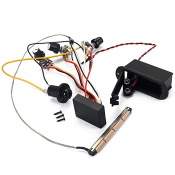 Guitar Pickup Forforstærker med Aktiv Forstærker Diskant og Volumen Kontrol til Akustisk Bas, Elektrisk Ukulele