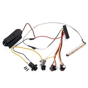 Guitar Pickup Forforstærker med Aktiv Forstærker Diskant og Volumen Kontrol til Akustisk Bas, Elektrisk Ukulele