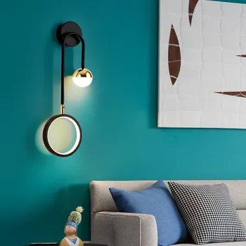 Guld Runde væglampe Kobber LED Sengelamper Nordiske Monteret Soveværelse, Stue, Indendørs Midtergangen Dekorative wandlamp