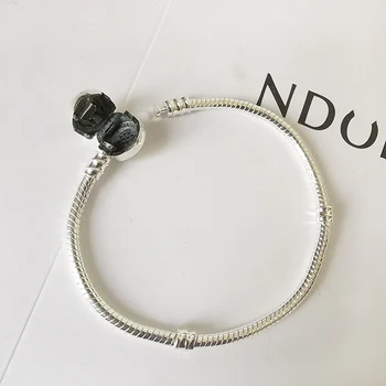 Gylden rand med zircon slange kæde sølv forgyldt kæde til charms perler kvinder DIY armbånd smykker