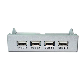 H1111Z 4-Port USB 2.0 Hub USB 2.0 Adapter PC Front Panel Udvidelse Beslag med 10Pin Kabel Til Desktop-3,5-Tommers DISKETTEDREV Floppy Bay