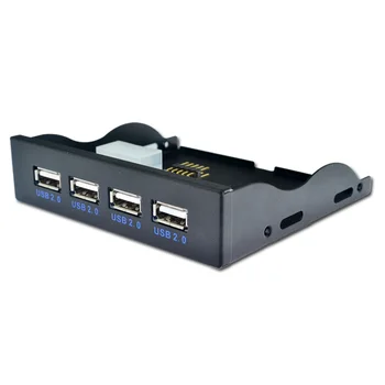 H1111Z 4-Port USB 2.0 Hub USB 2.0 Adapter PC Front Panel Udvidelse Beslag med 10Pin Kabel Til Desktop-3,5-Tommers DISKETTEDREV Floppy Bay