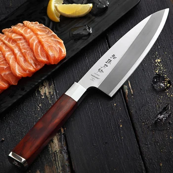 HEZHEN 180mm Deba-Kniv X9Cr18MoV Rustfrit Stål Retter Udskæring Tun, Laks, Sushi, Sashimi Kniv Køkken Knive Skærende Værktøj