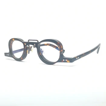 HP20508 Skildpadde Vintage Små Briller Håndlavet Acetat for brug af Computer Unisex Briller 2021 Nyeste Brille Stel