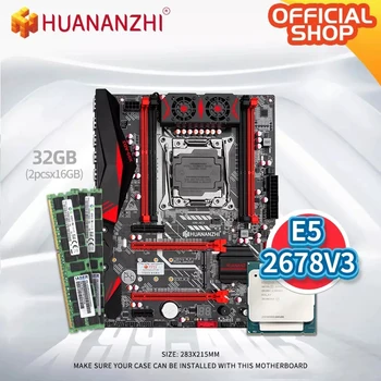 HUANANZHI X99 AD3 REV3.0 X99 Bundkort med Intel XEON E5 2678 V3 med 2*16G DDR3 RECC hukommelse combo kit sæt NVME USB 3.0-ATX