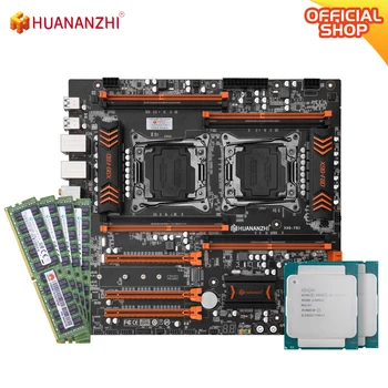 HUANANZHI X99 F8D X99 Bundkort Intel Dual Intel XEON E5 2678 V3*2 4*16 GB DDR4 RECC hukommelse combo kit NVME USB 3.0