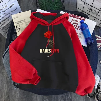 Hadestown Hånd Blomst Raglan Hoodie 2020 Kvindelige Plus Size Mode Dame Sweatshirt Med Hætte Punk-Æstetik Pullover Kvinder