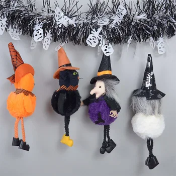 Halloween Heks, Græskar Kat Skræmmende Dukke Vedhæng Hængende Ornament Plys Legetøj Kids Gave Halloween Dekoration Horror Festartikler