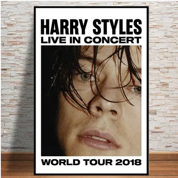 Harry Styles 2018 Tour Musik Stjernet Hot Plakat Og Print Wall Art Moderne Lærred Maleri På Væggen Billeder Til Stuen