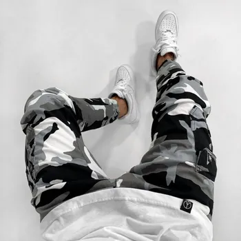 Herre Camouflage jeans Fit Stretch-Jeans Business Casual udskrivning blyant bukser Classic Fashion Style Denim Bukser Mandlige