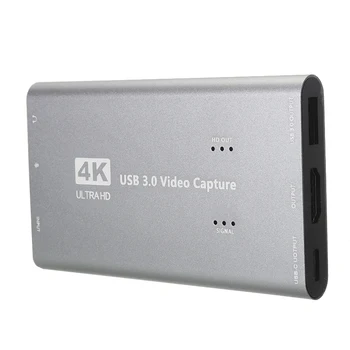High Speed USB 3.0-Video Capture-Kort 4K HDMI-kompatibelt HD-Spil Live Optagelse Kasse Med Type-C-Kabel