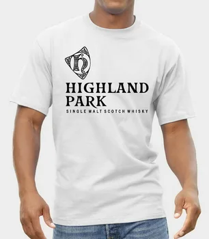 Highland Park Single Malt Whisky Drings T-Shirt Mænd Shirt Grå Hvid Løs Plus Størrelse? T-Shirt