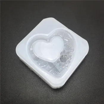Hjerteformet krystal vedhæng harpiks, silikone formen bløde slik, kage dekoration af epoxy Smykker Skimmel håndlavede Øreringe