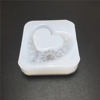 Hjerteformet krystal vedhæng harpiks, silikone formen bløde slik, kage dekoration af epoxy Smykker Skimmel håndlavede Øreringe