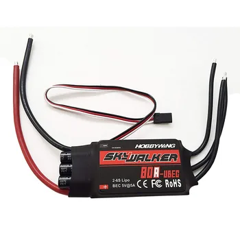 Hobbywing Skywalker 15A, 20A 30A 40A 50A 60A 80A ESC for Speed Controller Med UBEC For RC Fly Helikopter