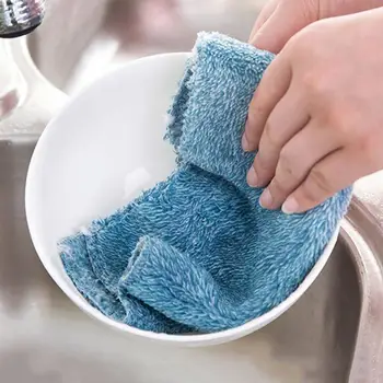 Holdbar Opvask Håndklæde 25 * 25cm Rengøring Klud Service, Tør Klud, der er Blød Wipping Rag Køkken Gadget, Husholdning, Rengøring af Værktøj