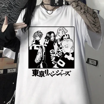 Hot Anime Herre T-Shirt, Toppe, T-Shirts Tokyo Revengers Teeshirt Toppe, Korte Ærmer Afslappet Mænd Tshirt Tøj Mandlige