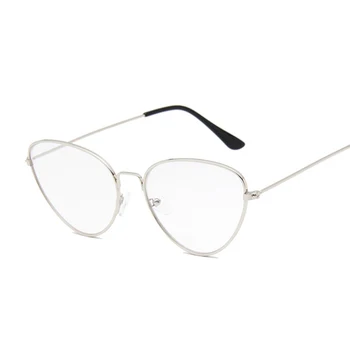 Hot Cat Eye Classic Klare Glas Guld Ramme Vintage Briller Kvinder Mænd Optisk Luftfart Briller Gennemsigtig Klar Oculos