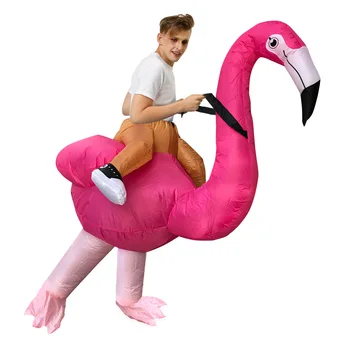 Hot Flamingo Oppustelige Kostumer, Halloween Purim Alien Kostume Til børn, Voksne, Mænd, Kvinder Kjole Oppustelige Kostume Fest Karneval