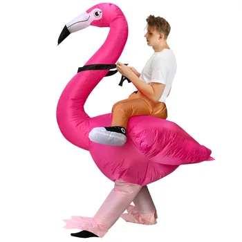 Hot Flamingo Oppustelige Kostumer, Halloween Purim Alien Kostume Til børn, Voksne, Mænd, Kvinder Kjole Oppustelige Kostume Fest Karneval