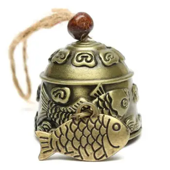 Hot Salg 60%1stk Velsignelse Bell Held Kinesiske Dragon/Fisk Feng Shui Bell Velsignelse Held og lykke Formue Hængende Wind Chime Dekorative