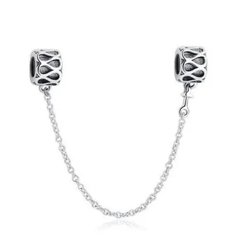 Hot Salg 925 Sterling Sølv Kæde Charm Perle Passer Oprindelige 3mm Armbånd Dingle DIY Smykker at Gøre CMS2036