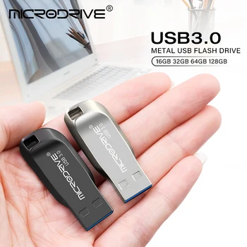 Hot salg Metal USB Flash Drive 16gb flash-disk Pendrive, 32gb, 64gb 128gb Cle usb memory stick USB 3.0 Flash USB-Stick, pen-drev