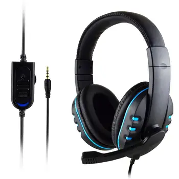 Hovedtelefoner Gaming Headset stemmestyring Kablede Hi-fi-lydkvalitet For Sort Med Mikrofon Kabel Gaming Headset Hovedtelefoner