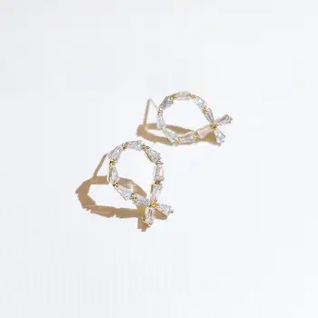 Hule Ud Zircon Øreringe Top Design 2021 Nye Mode Smykker Koreansk Stil Fine Enkle Øreringe Bijoux Engros