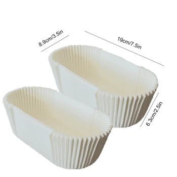 Hvide Rektangel Bagning Cup Cupcake Liners fødevaregodkendt Papir Kop Kage Bagning Kop Muffin Køkken Cupcake Tilfælde Kage Forme 40PCS
