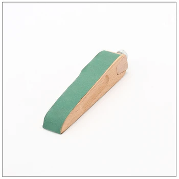 Håndlavet læder DIY træ-sandpapir sandpapir slibning blok vegetabilsk garvet læder kant banding slibe kanten behandling