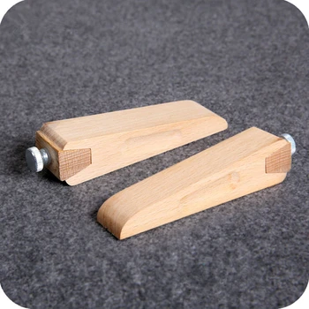 Håndlavet læder DIY træ-sandpapir sandpapir slibning blok vegetabilsk garvet læder kant banding slibe kanten behandling