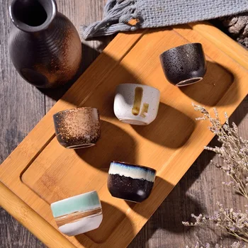 Håndmalede Keramiske Kaffebæger Japansk Stil Skyld Vin Kopper Små Kreative Traditionelle Vintage Glas Vand Porcelæn Espresso Kopper