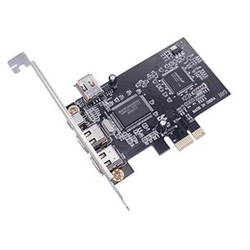 Høj Hastighed PCI-E 1X til 1394A-4-Port(3+1) Firewire-Kort Adapter med 6-pin til 4-pin IEEE 1394-Kabel Kompatibel Til Desktop-PC