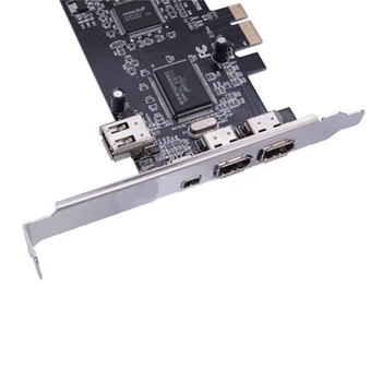 Høj Hastighed PCI-E 1X til 1394A-4-Port(3+1) Firewire-Kort Adapter med 6-pin til 4-pin IEEE 1394-Kabel Kompatibel Til Desktop-PC