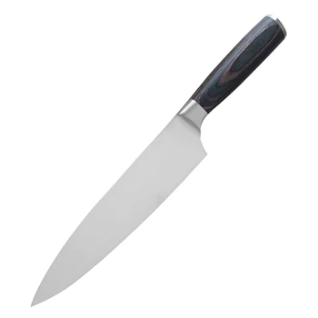 Høj Kvalitet 7Cr17MoV 175g Let 8-tommer Kokkens Kniv Med Farve, Træ Håndtag Til Opskæring Madlavning Knive Køkken Gadget