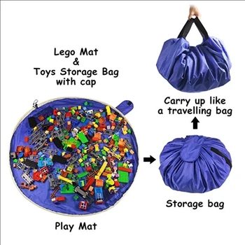 Høj kvalitet Bærbare Hurtigt opbevaringspose Barn Legetøj, Spil, Lego Toy Stråle Lomme Store Praktiske Vandtæt Bærbar Taske Organizer