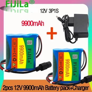 Høj kvalitet, beskyttelse plade batteri 12V 9900mAh 18650 li-ion-DC12.6V 4AH super genopladeligt batteri med BMS+oplader