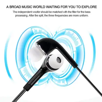 I Ear Stereo-Bass-Hovedtelefoner 3,5 MM Kabel Hovedtelefoner Metal HIFI Ørestykke Med MIC For Xiaomi Samsung Galaxy S8 S8 Huawei-Telefoner